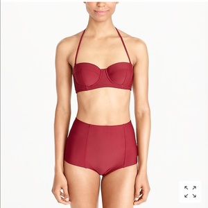 Bustier Bandeau Bikini Top & High Waisted Bottom